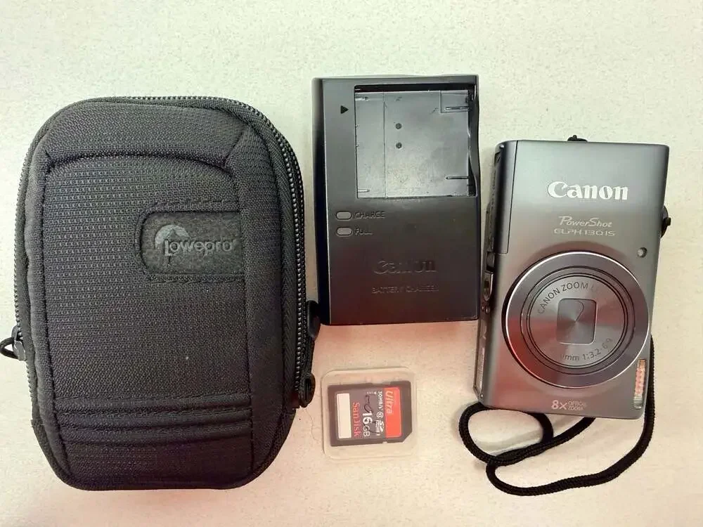 Canon PowerShot ELPH 130 IS 16.0MP Digital Camera Bundle with Case and Charger